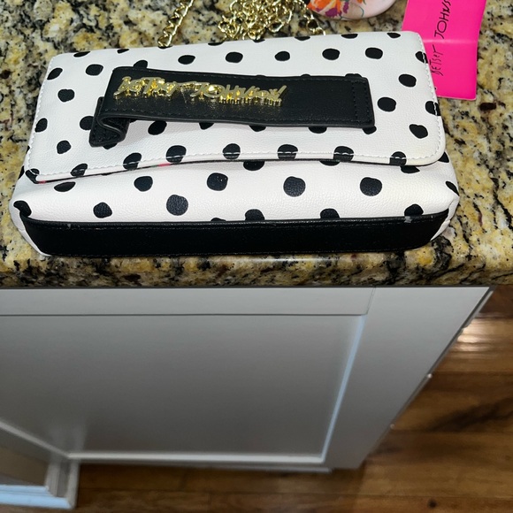 NWT Betsey Johnson Polka dot Crossbody 5.5X9 - Picture 3 of 6